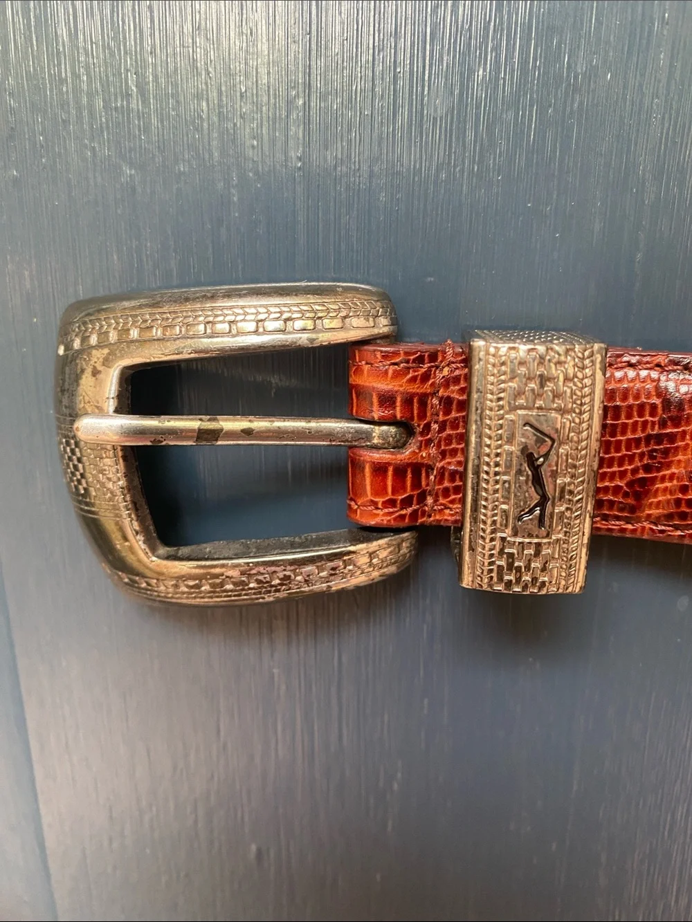 Top Grain Lizard Print Leather Lined golf belt 34